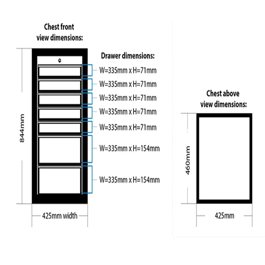 7 Drawer Side Locker