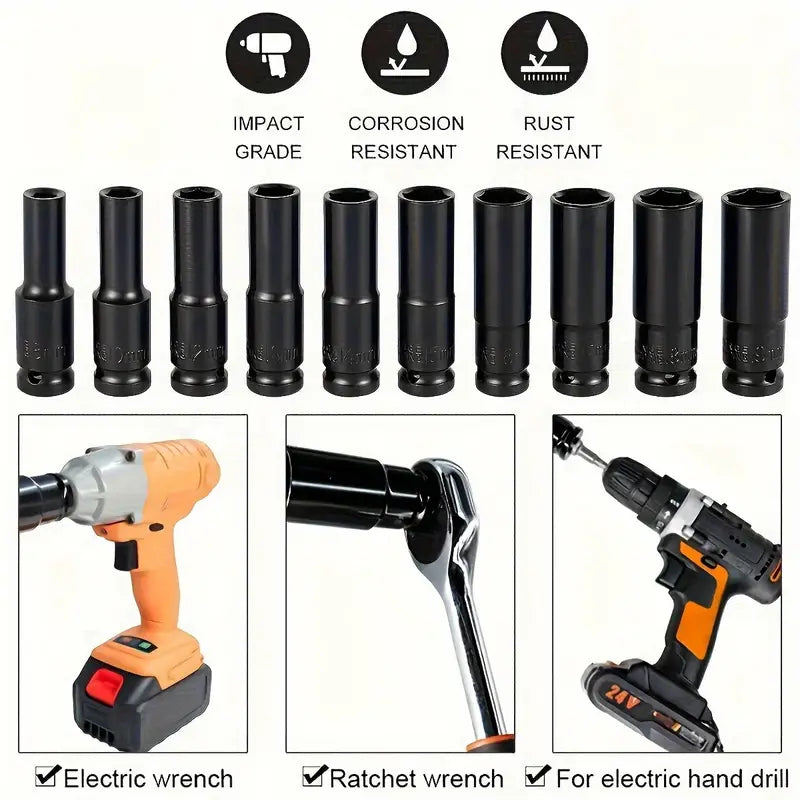 10-Piece Impact Socket Set