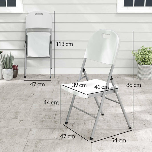 Folding Chair with Steel Frame & HDPE Backrest
